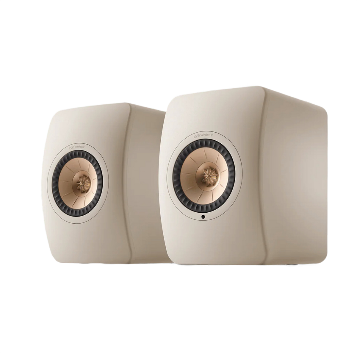 KEF LS50 Wireless II Studio Bookshelf Speakers - Sand Shell
