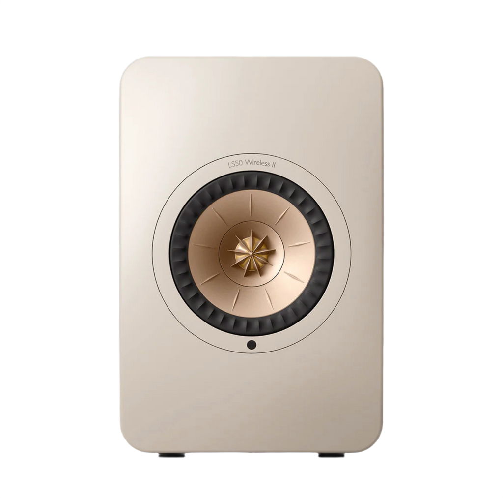 KEF LS50 Wireless II Studio Bookshelf Speakers - Sand Shell