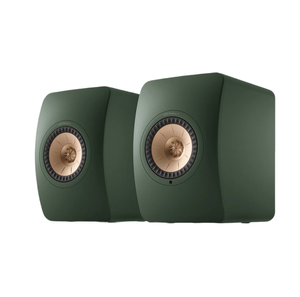 KEF LS50 Wireless II Studio Bookshelf Speakers - Moss Green