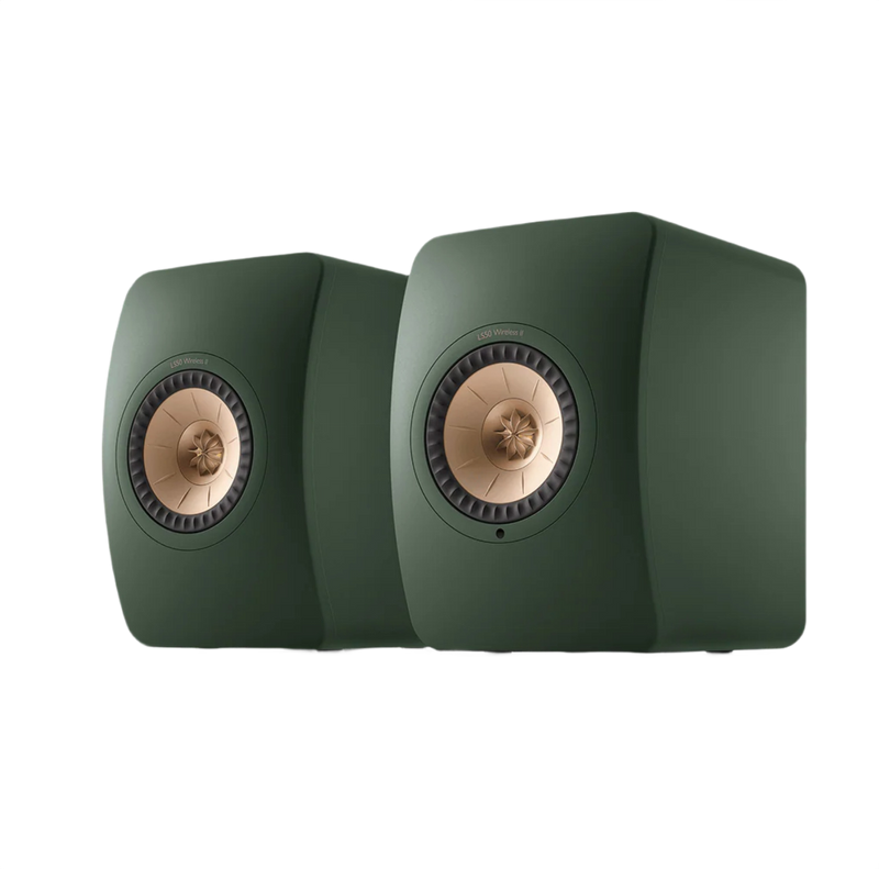 KEF LS50 Wireless II Studio Bookshelf Speakers - Moss Green