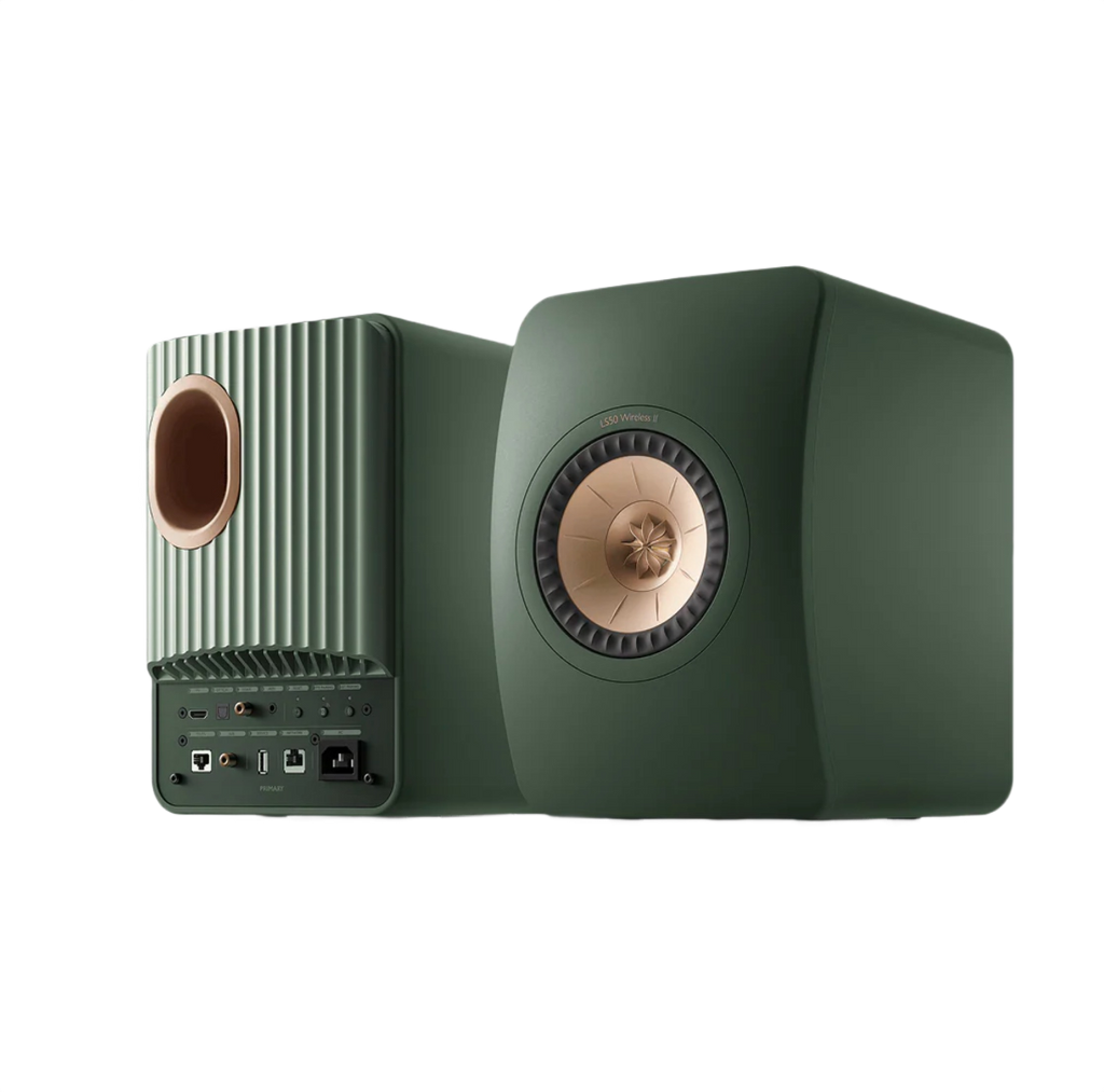 KEF LS50 Wireless II Studio Bookshelf Speakers - Moss Green