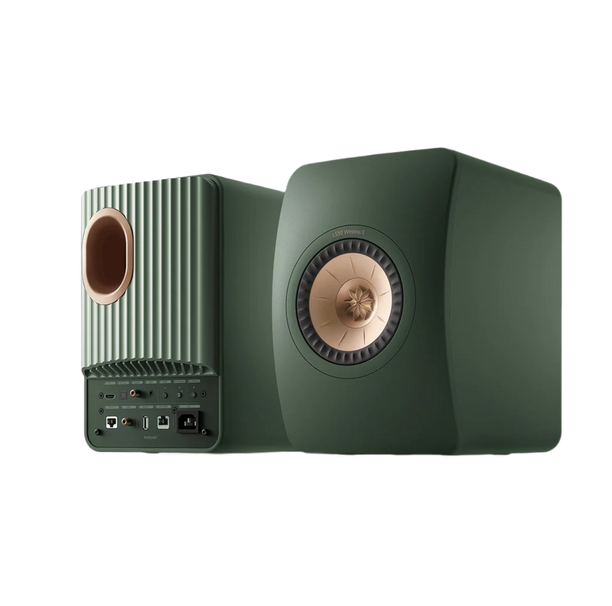 KEF LS50 Wireless II Studio Bookshelf Speakers - Moss Green