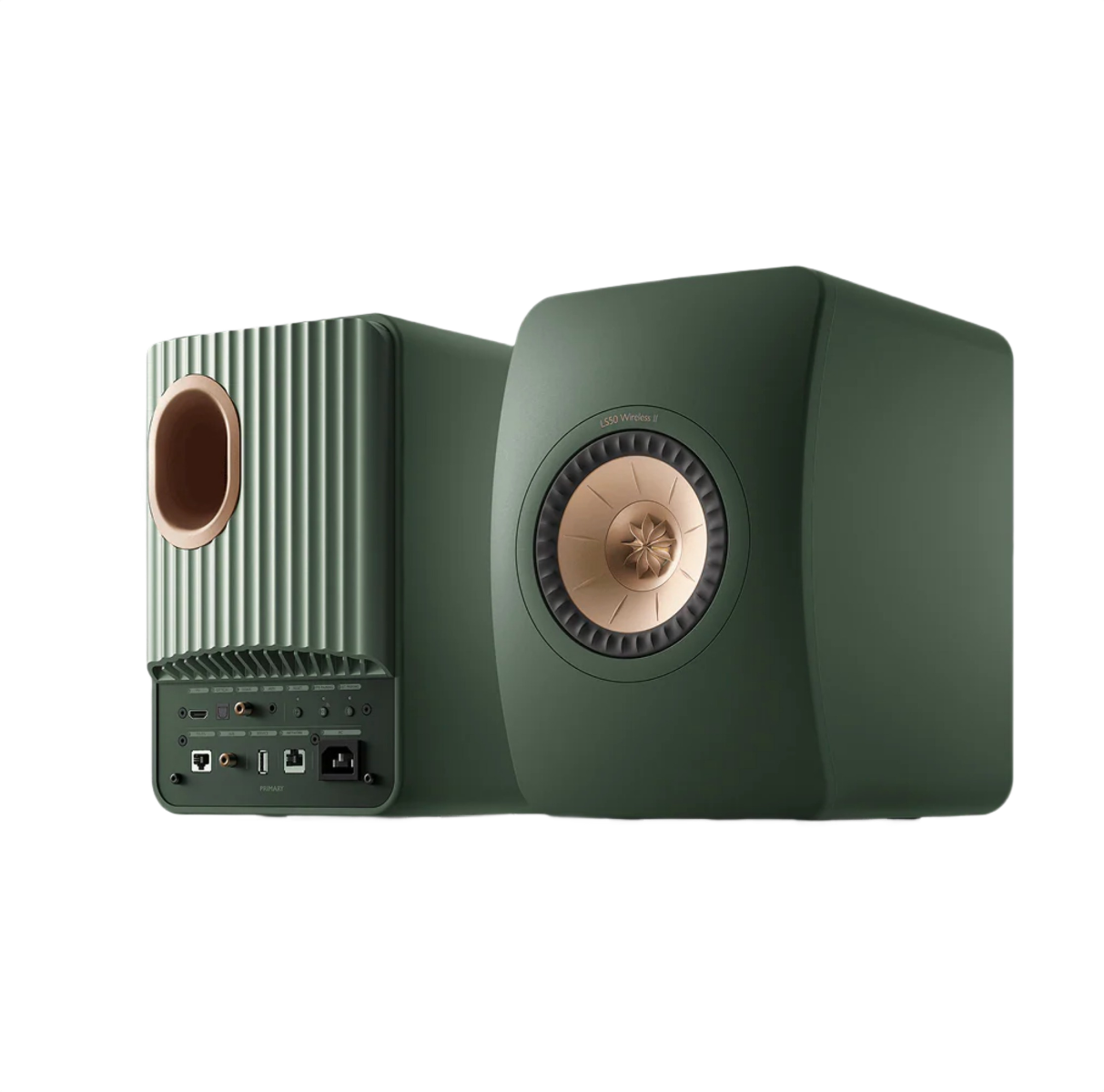 KEF LS50 Wireless II Studio Bookshelf Speakers - Moss Green