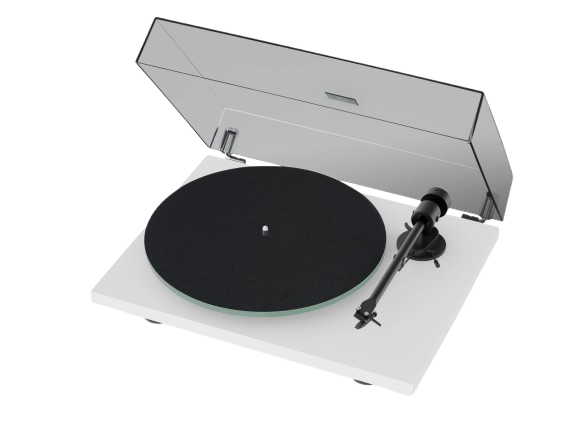 Pro-Ject T Line - T1 Evo Turntable + Kanto Audio YU6 Active Powered Bluetooth Studio Speakers - White