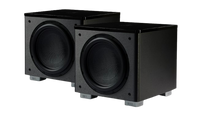 REL HT/1205 MKII Subwoofer – Stereo Pair (Black) + FREE 2 x QED Connect Subwoofer Cable – 3M