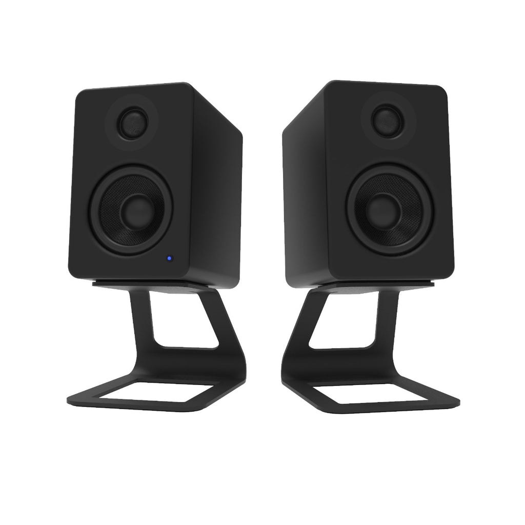 Kanto SE2 Elevated Desktop Speaker Stands for Small Speakers Pair - Black