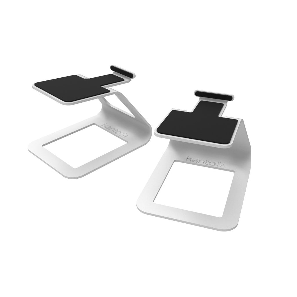 Kanto SE2 Elevated Desktop Speaker Stands for Small Speakers Pair - White