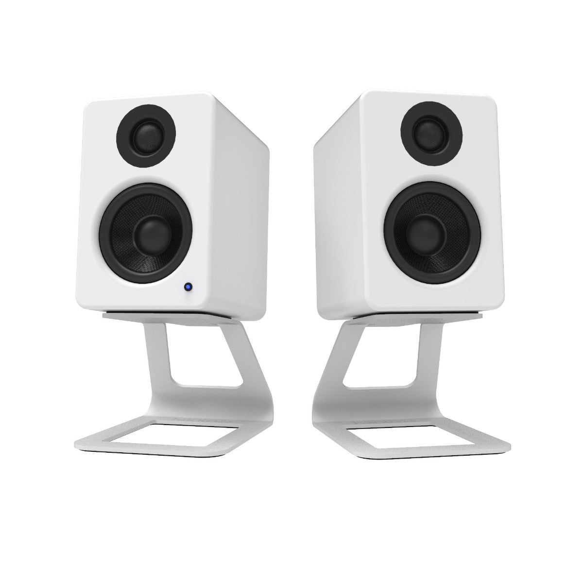Kanto SE2 Elevated Desktop Speaker Stands for Small Speakers Pair - White