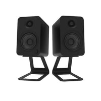 Kanto SE4 Elevated Desktop Speaker Stands for Midsize Speakers Pair - Black