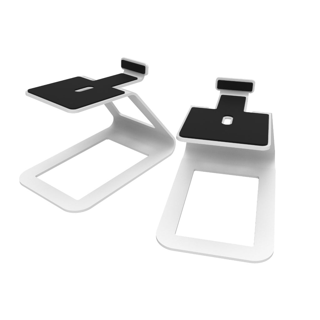 Kanto SE4 Elevated Desktop Speaker Stands for Midsize Speakers Pair - White