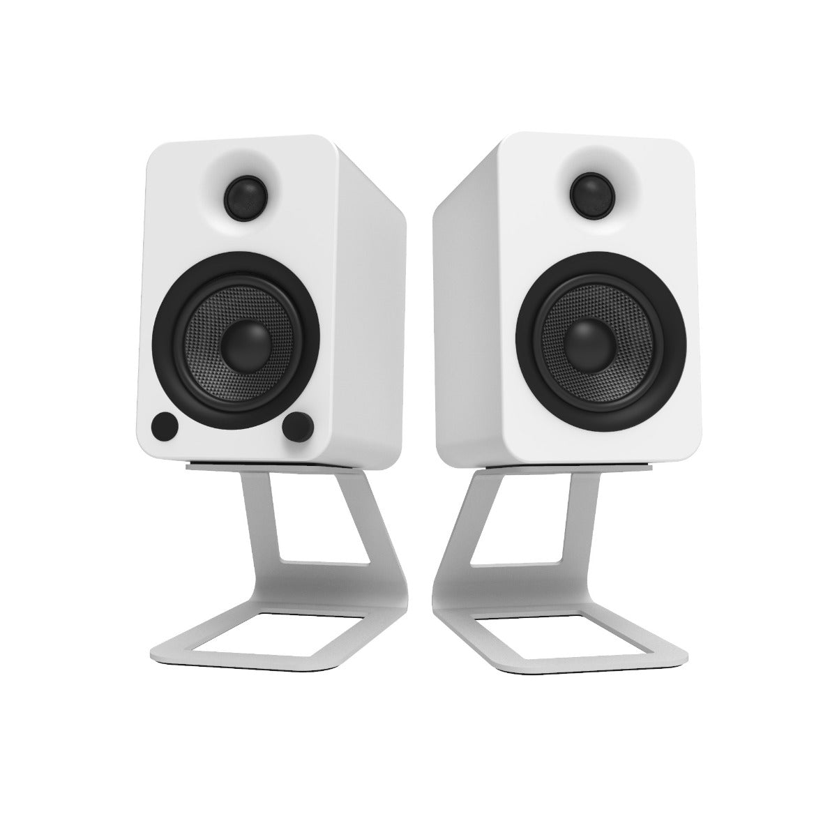 Kanto SE4 Elevated Desktop Speaker Stands for Midsize Speakers Pair - White