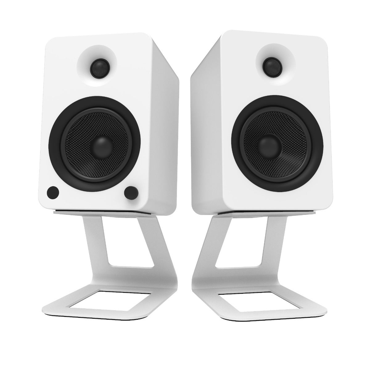 Kanto SE6 Elevated Desktop Speaker Stands for Large Speakers Pair - White