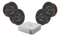 WiiM Amp Music Streaming Amplifier + 4 x Monitor Audio C1M Ceiling Speakers + 40m QED QX16/2