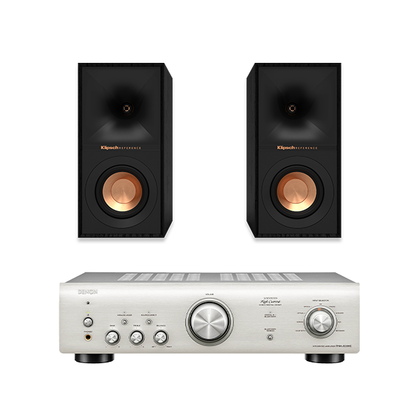 Denon PMA-600NE - Integrated Amplifier + Klipsch R-40M Bookshelf Speakers
