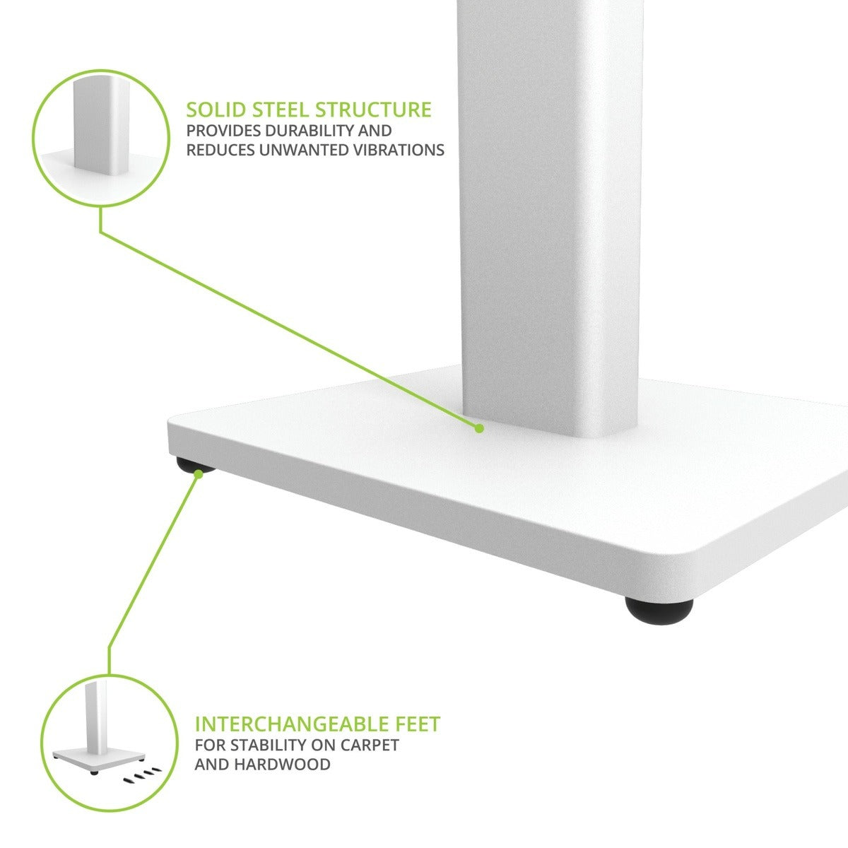 Kanto ST28 Speaker Stands 28” (White)