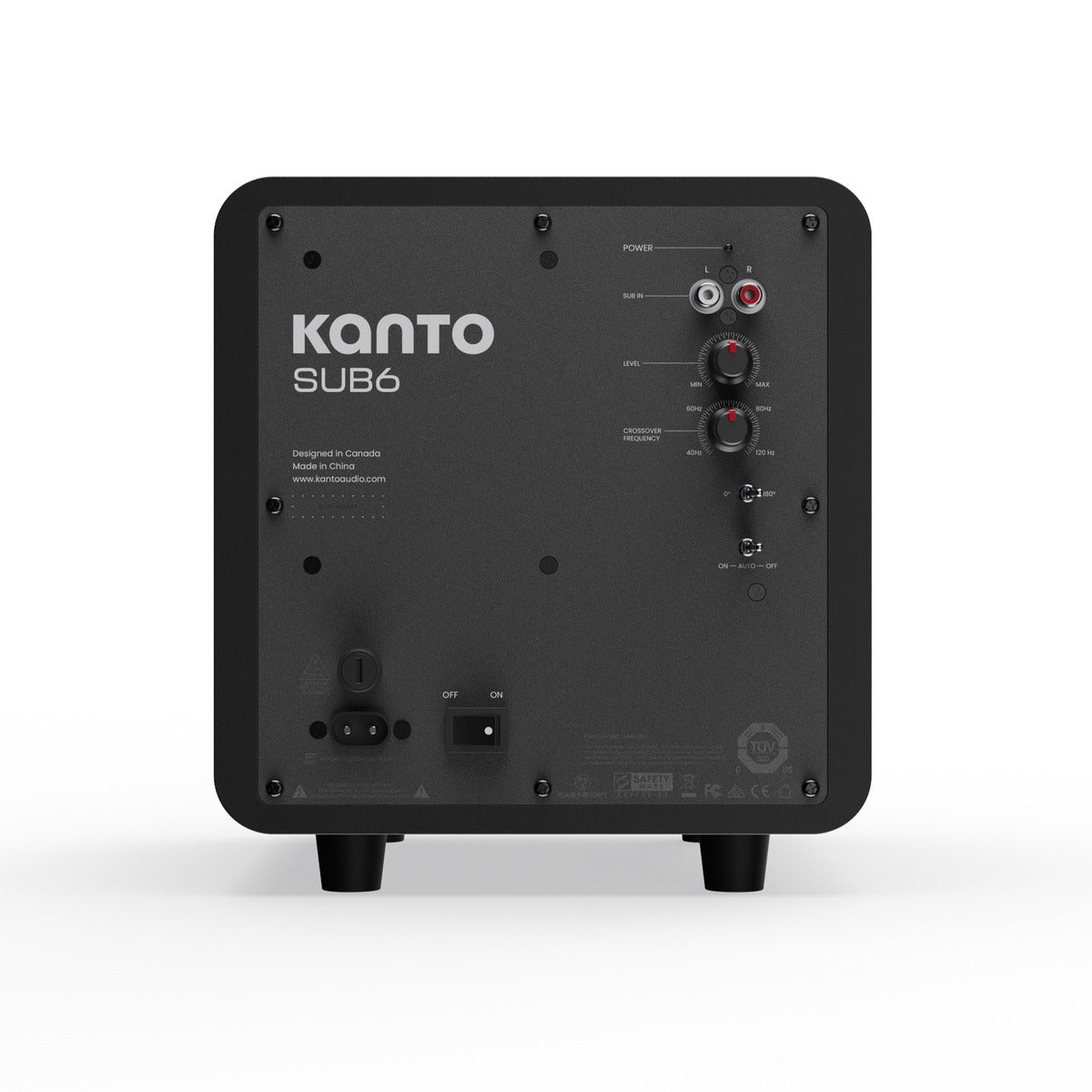 Kanto SUB6 Vinyl Subwoofer (Matte Black)