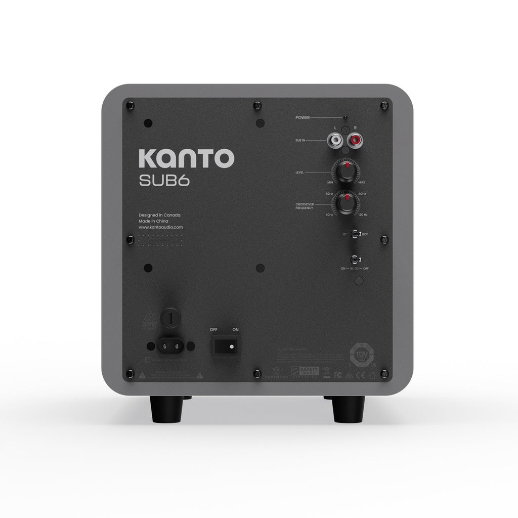 Kanto SUB6 Vinyl Subwoofer (Matte Grey)