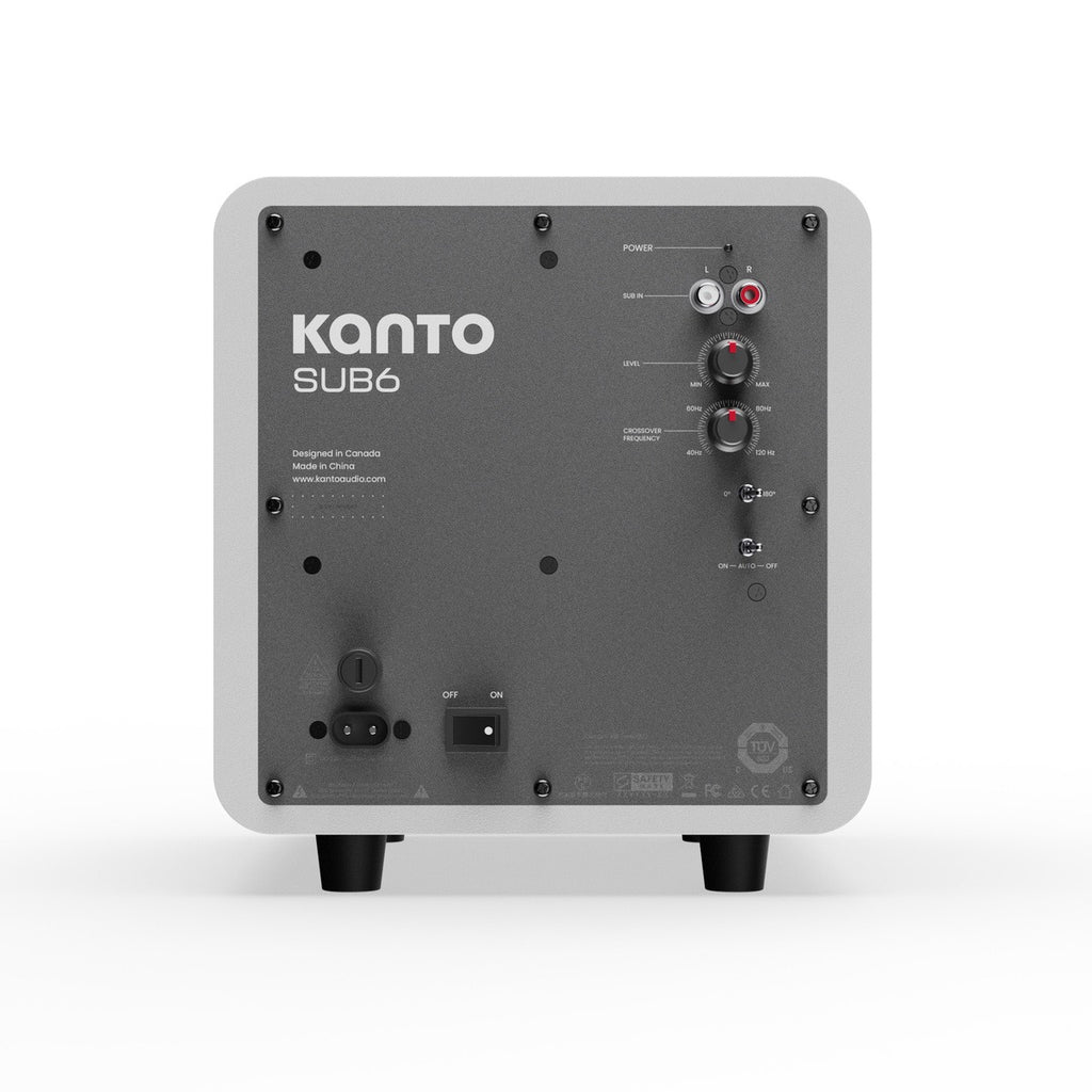Kanto SUB6 Vinyl Subwoofer (Matte White)