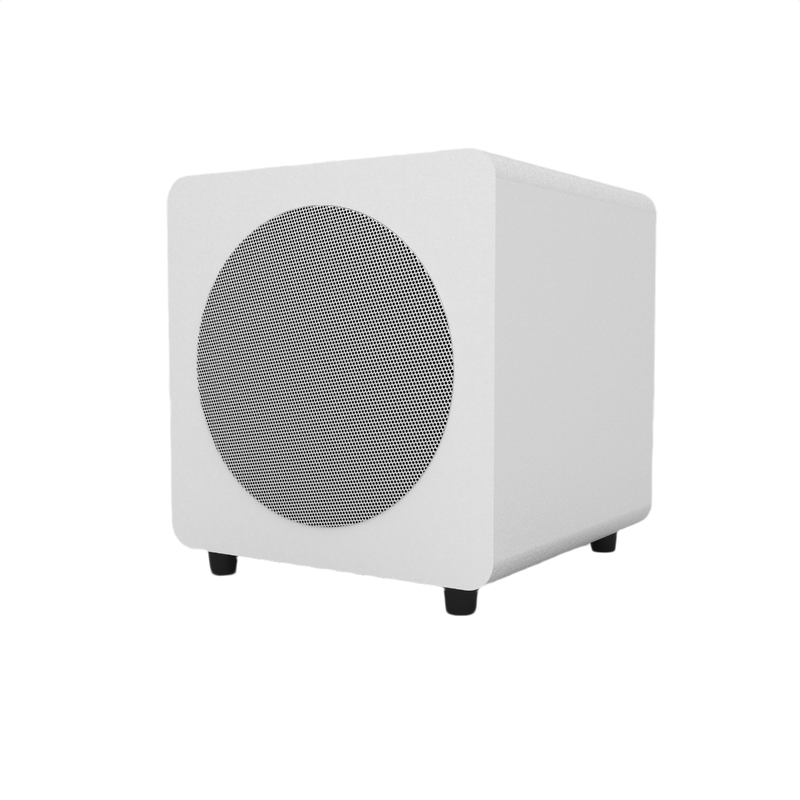 Kanto SUB8 MKII 8-inch Sealed Powered Subwoofer - Matte White with White Grill