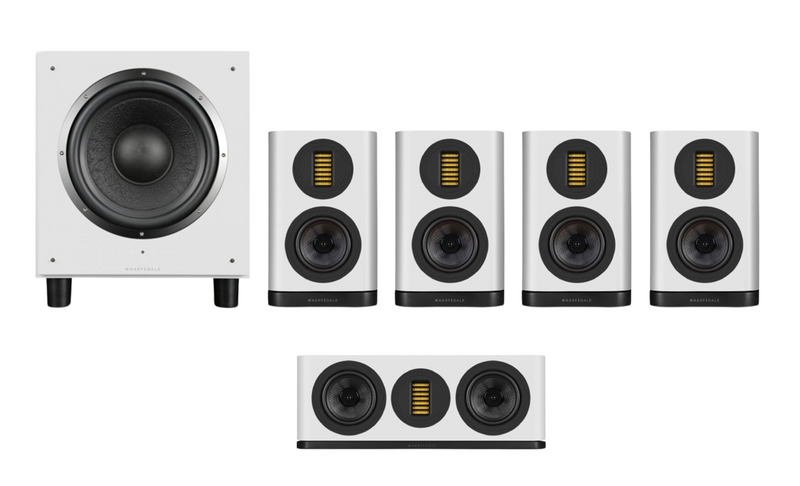 Wharfedale Evo 5.1 Surround Sound Bundle – White with SW-12 Subwoofer - White