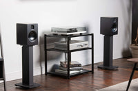 Kanto SX22 22" Tall Fillable Speaker Stands with Isolation Feet Pair - Black