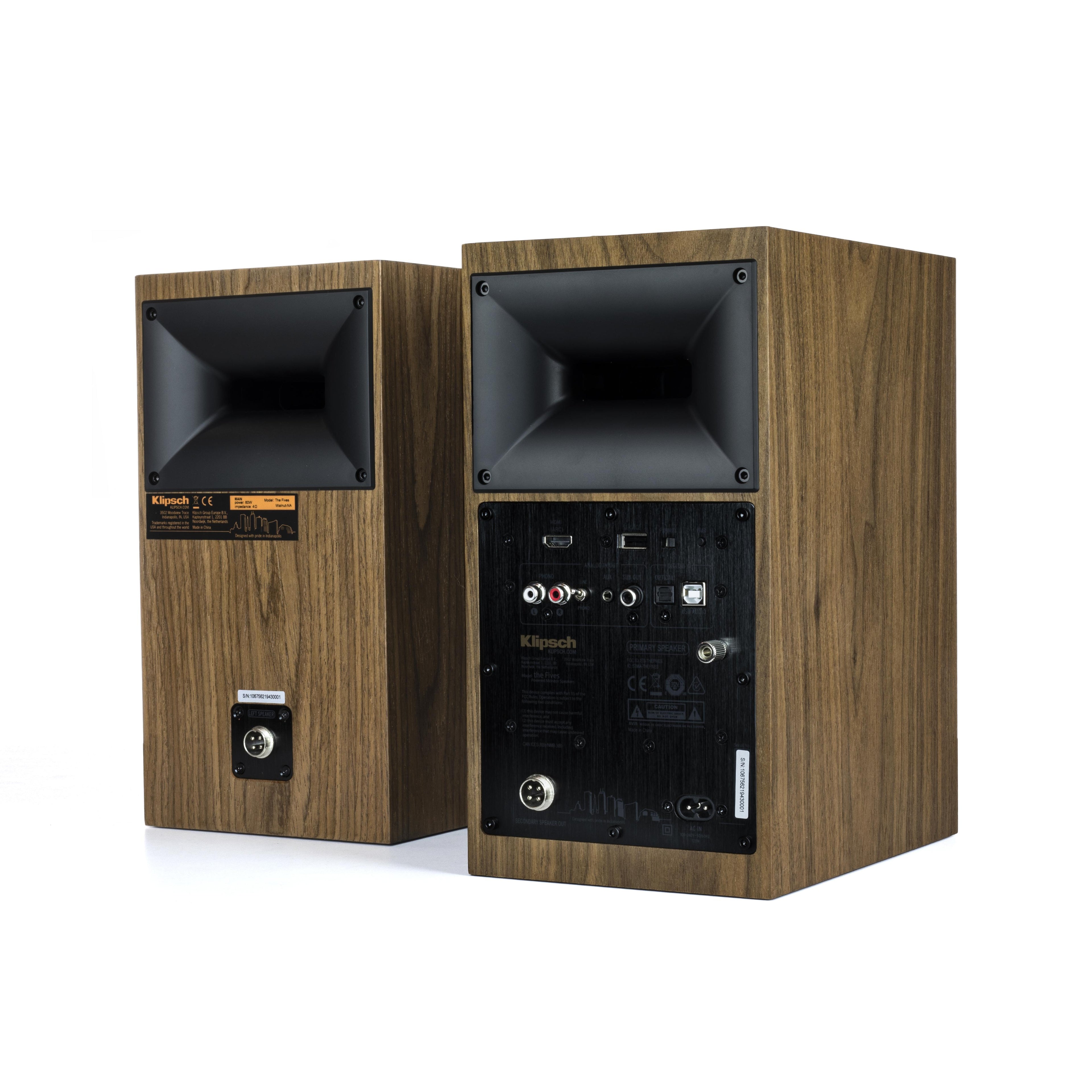 Klipsch The Fives Powered Speaker System with HDMI ARC - Walnut