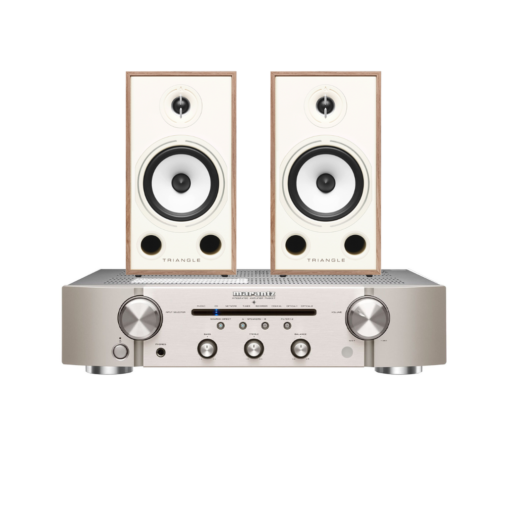 Marantz PM6007 Amplifier Silver & Wharfedale Diamond 12.2 Light Oak Speakers Bundle