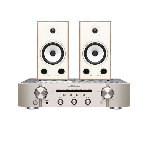 Marantz PM6007 Amplifier Silver & Wharfedale Diamond 12.2 Light Oak Speakers Bundle