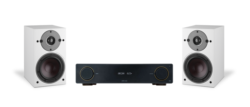 ARCAM A15+ Radia Plus Amplifier + Dali Oberon 1 Bookshelf Speakers Package and 5 metres Classic 79 Strand