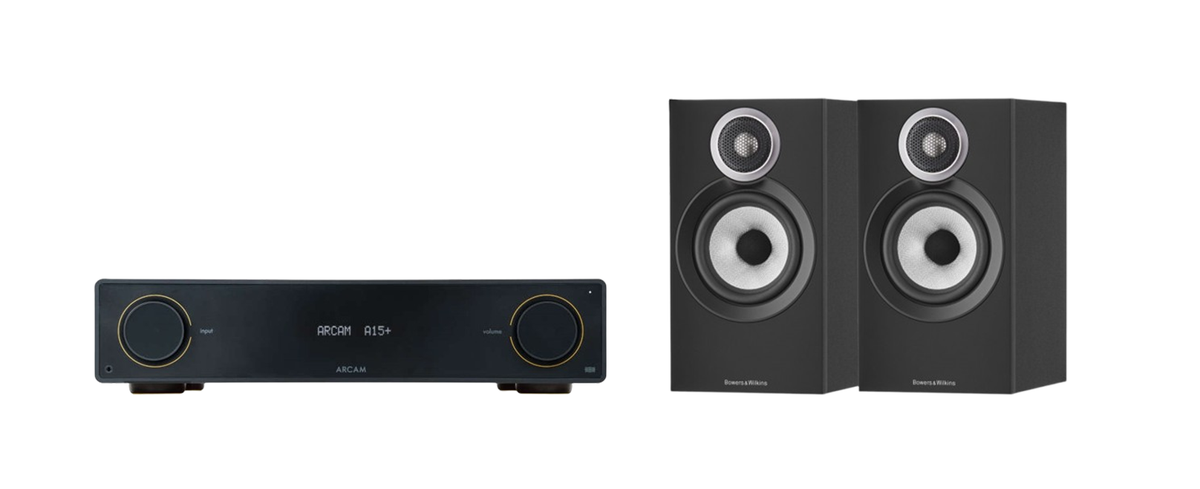 ARCAM A15+ Radia Plus Amplifier + Bowers & Wilkins 607 S3 Bookshelf Speakers Package and 5 metres Classic 79 Strand