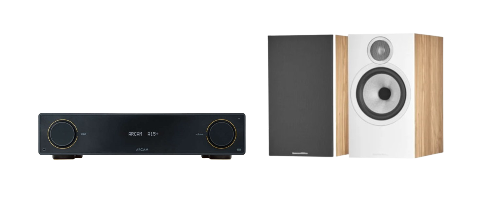 ARCAM A15+ Radia Plus Amplifier + Bowers & Wilkins 606 S3 Stand Mount Speakers Package and 5 metres Classic 79 Strand
