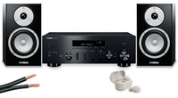 Yamaha R-N600A Network Receiver Amplifier Black & NS-BP301 Black Speakers Bundle