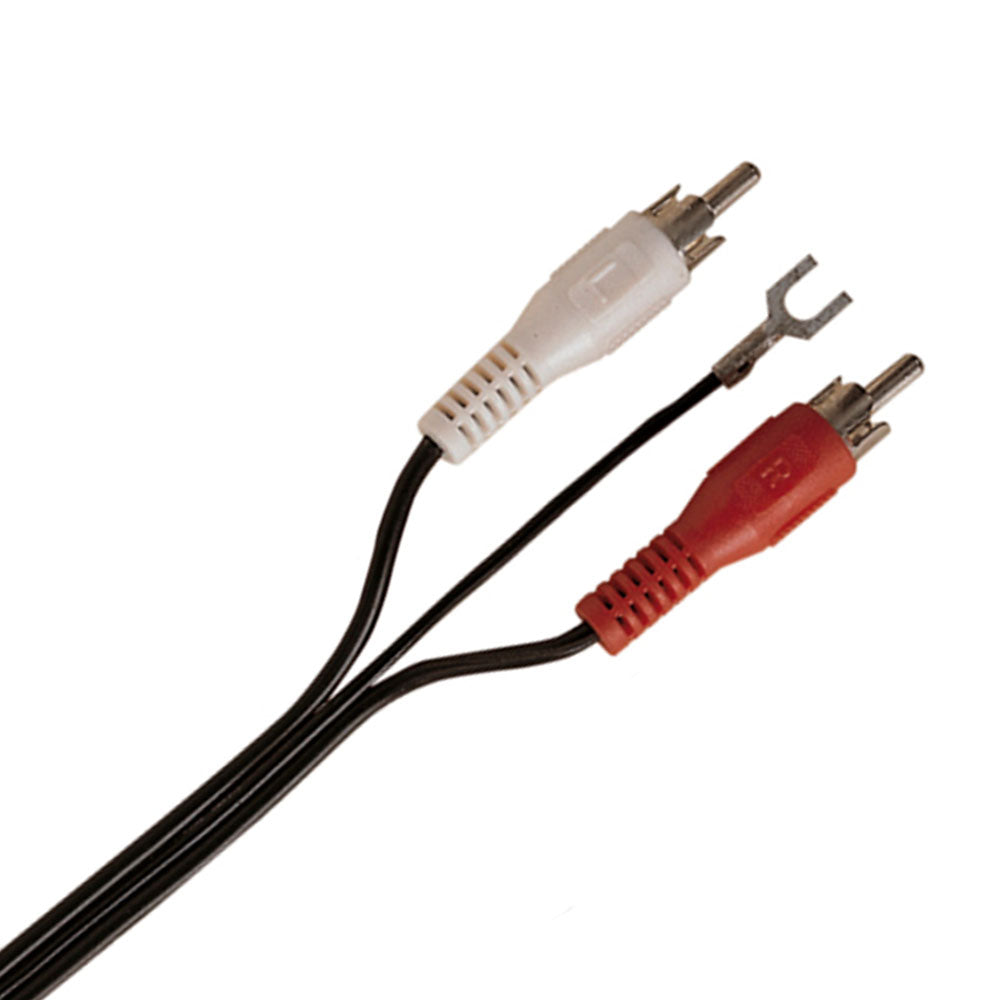 AV:Link Twin RCA Phono Lead with Ground Earth Wire for Turntables