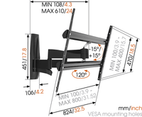 Vogel's WALL 2450 - Full-Motion TV Wall Mount