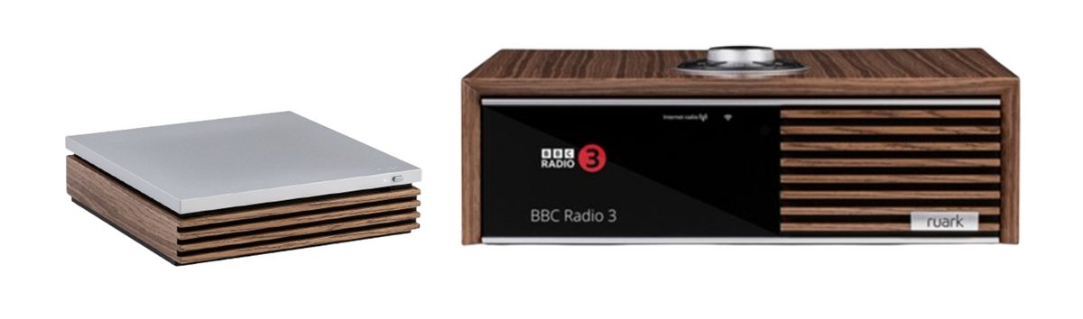 Ruark R610 Music Console Amplifier – Fused Walnut with R-CD100 USB CD Player Bundle