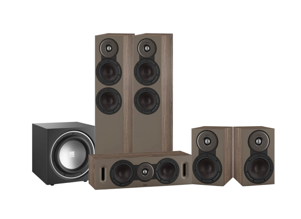 Dali Sonik 5 – 5.1 Speaker Package – Walnut