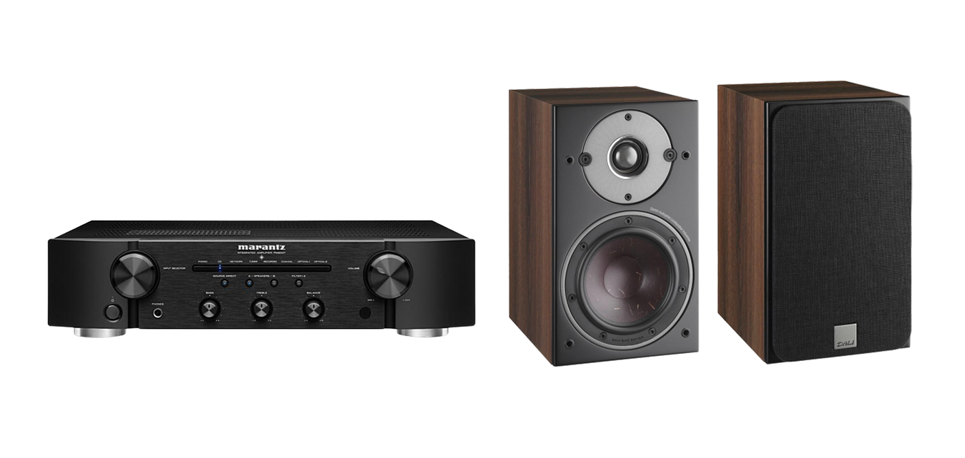 Marantz PM6007 Amplifier and Dali Oberon 3 Bookshelf Speakers