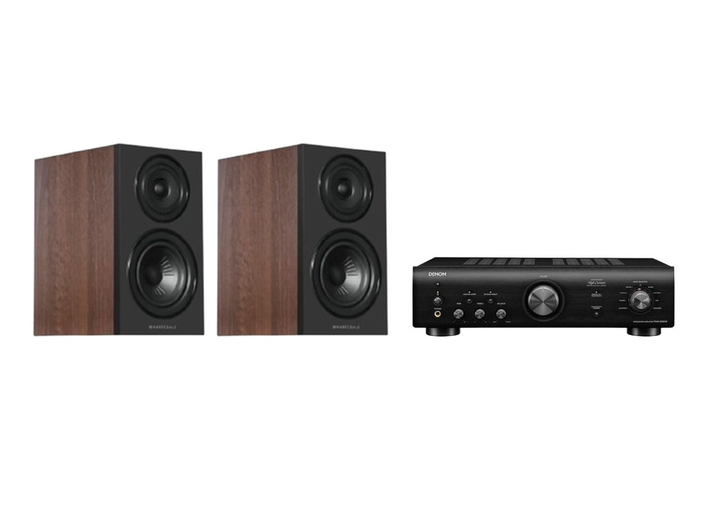 Wharfedale Diamond 12.1i Bookshelf Speakers + Denon PMA-600NE + 5m QED 42 Strand Speaker Cable