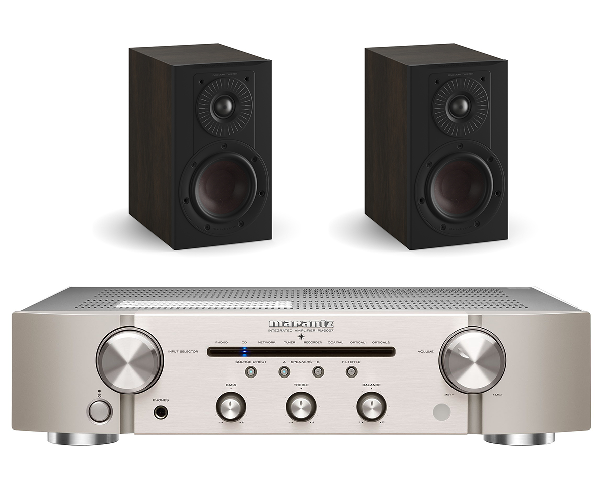 Marantz PM6007 Integrated Amplifier With Digital Input + Dali Opticon 1 Mk2 Stand Mount Speakers
