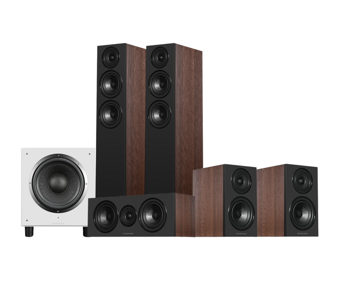 Wharfedale Diamond 12.3i HCP 5.1 Home Cinema Pack - Walnut with SW-10 Subwoofer