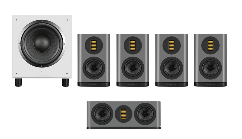 Wharfedale Evo 5.1 Surround Sound Bundle – Lunar Grey with SW-10 Subwoofer