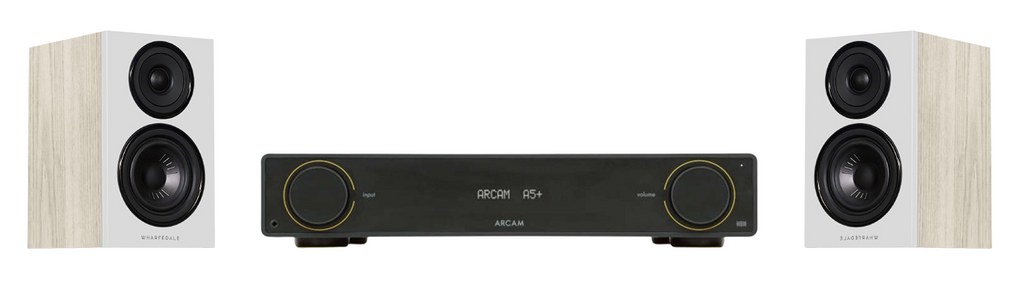 ARCAM A5+ Radia Plus Amplifier + Wharfedale - Diamond 12.1 Bookshelf Speakers Package and 5 metres Classic 79 Strand