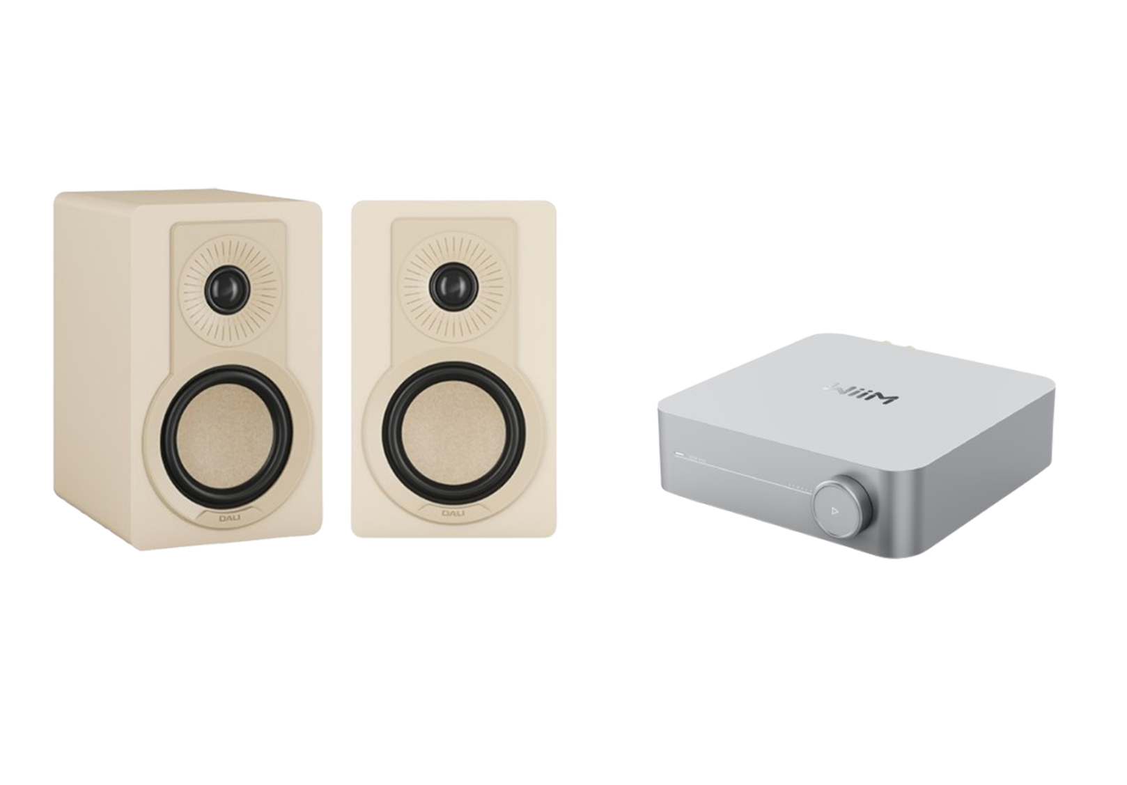 WiiM AMP Music Streaming Amplifier + Dali Kupid Speakers Package and 5 metres Classic 79 Strand