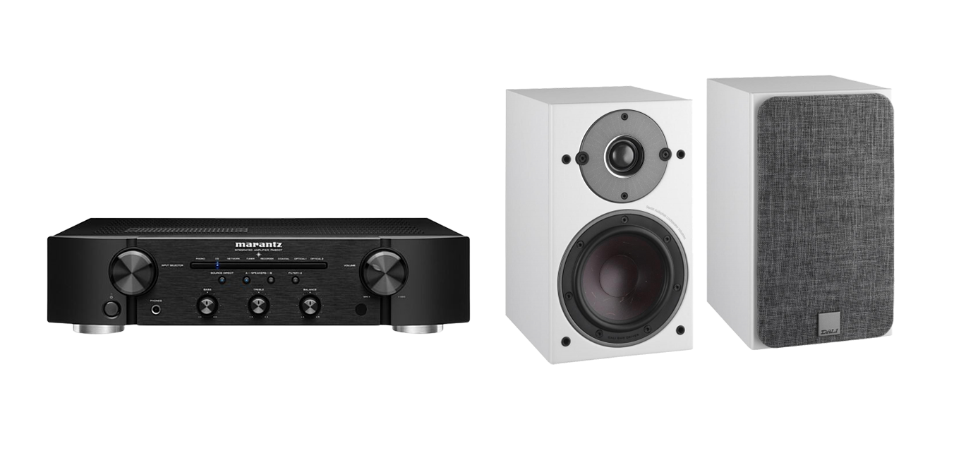Marantz PM6007 Amplifier and Dali Oberon 3 Bookshelf Speakers