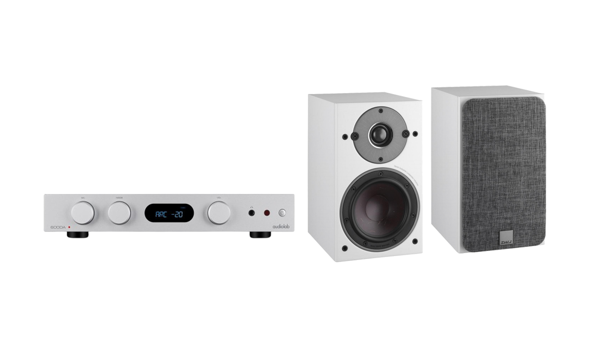 Audiolab 6000A Mk2 - Integrated Amplifier + Dali Opticon 2 Mk2 Stand Mount Speakers