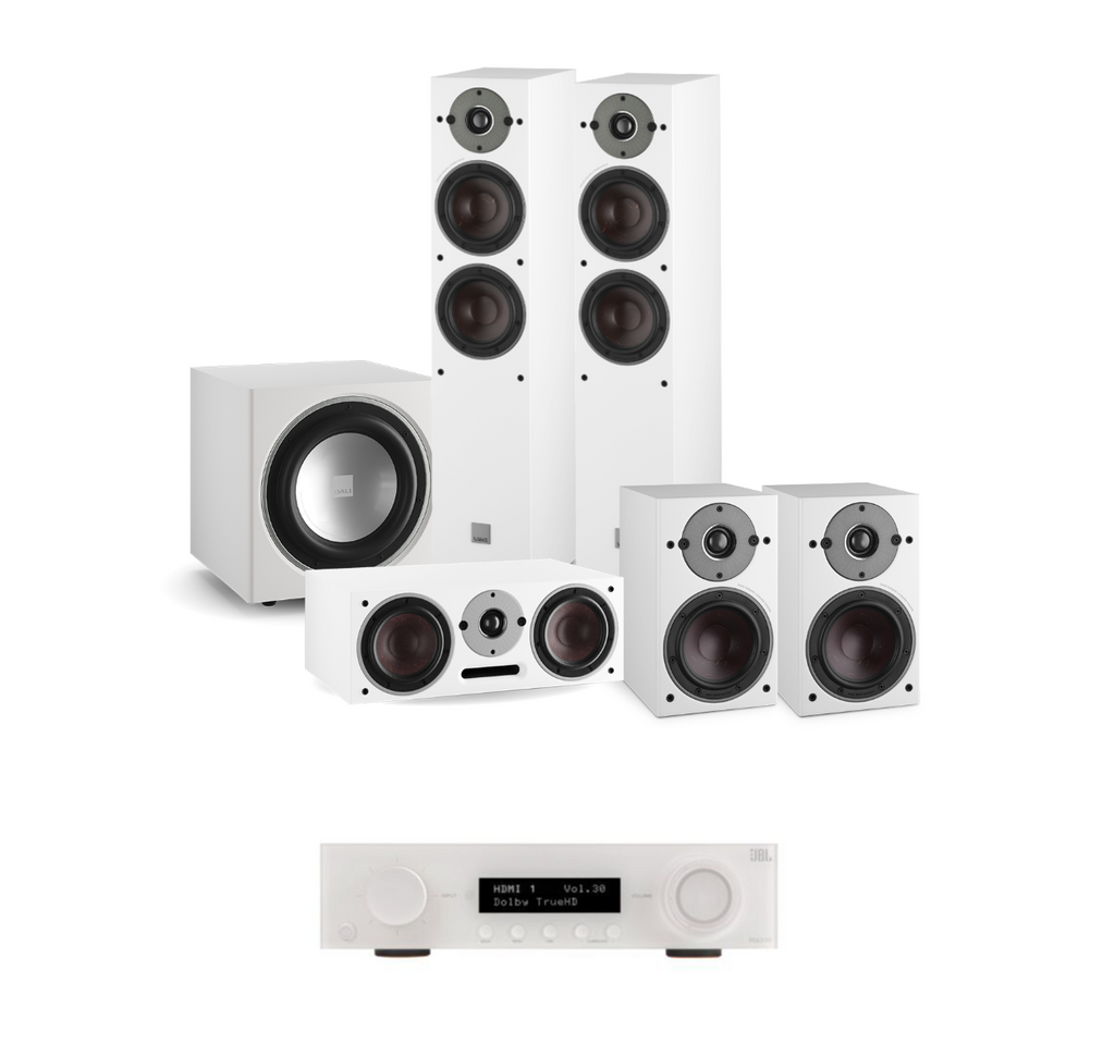 JBL MA510 5.2 8K AV Receiver + Dali Oberon 5 - 5.1 Speaker Package