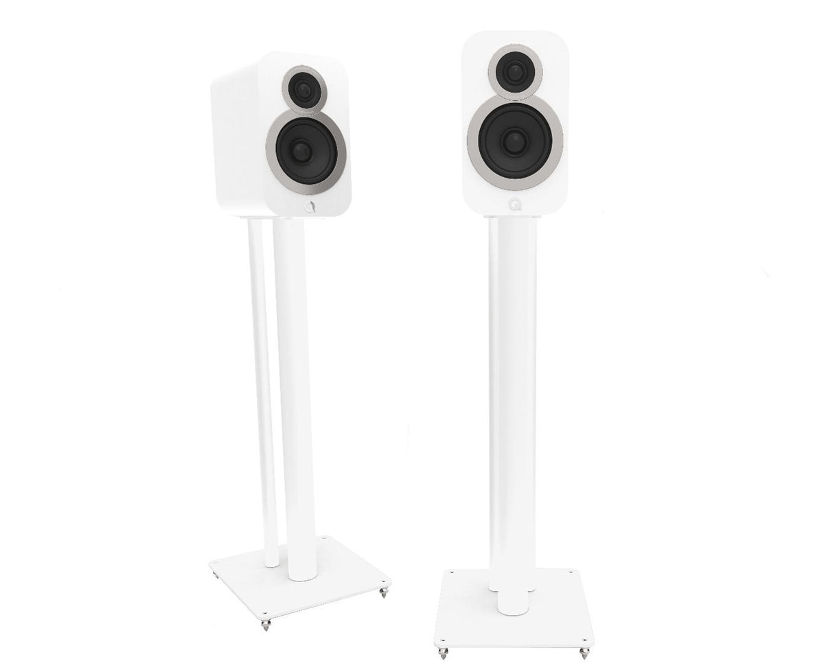 Q Acoustics 3010i Bookshelf Speakers w/ Q Acoustics Q3000 FSI Floor Stands - Bundle