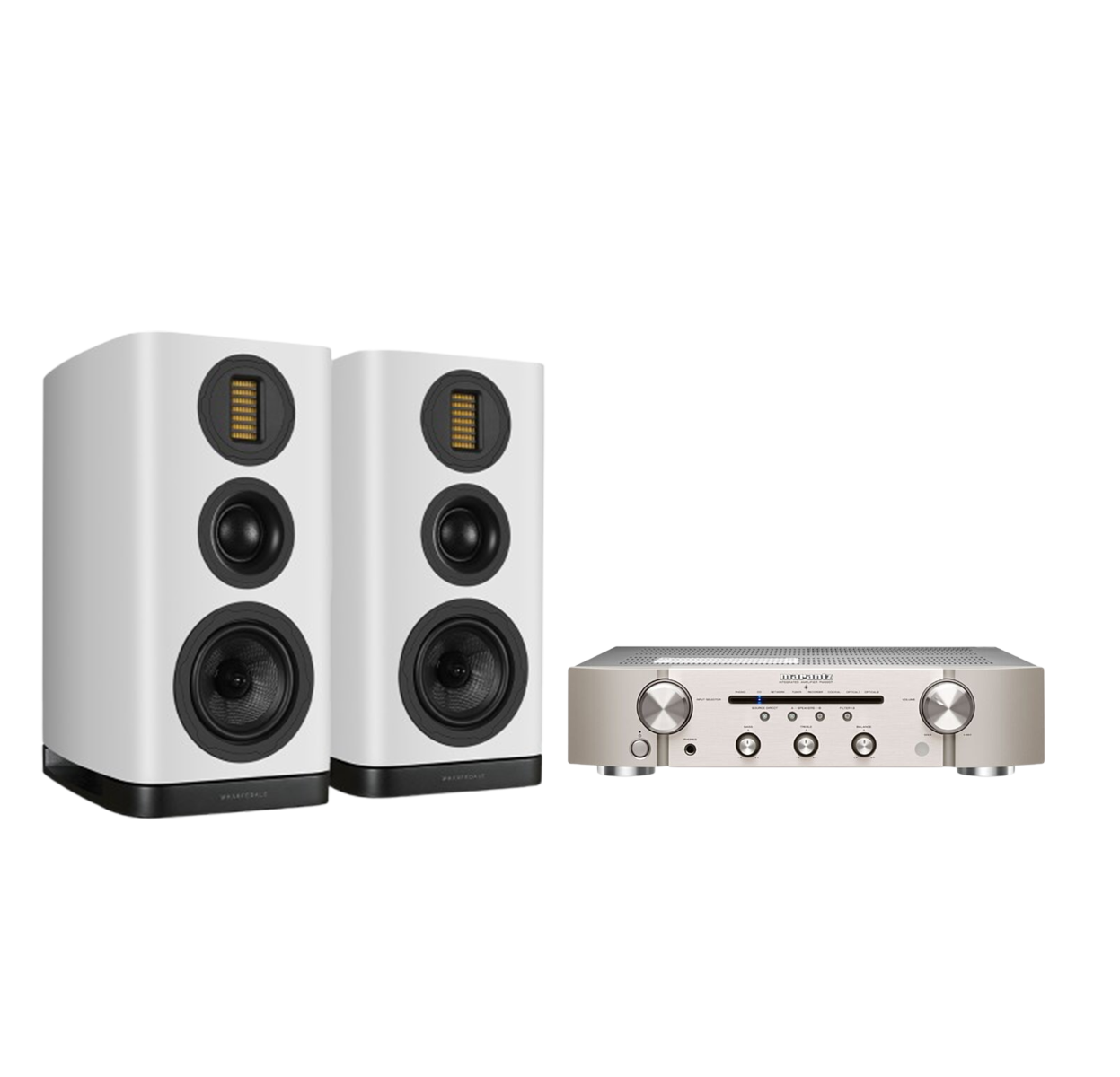 Marantz PM6007 Integrated Amplifier with Wharfedale Evo 5.2 Bookshelf Speakers