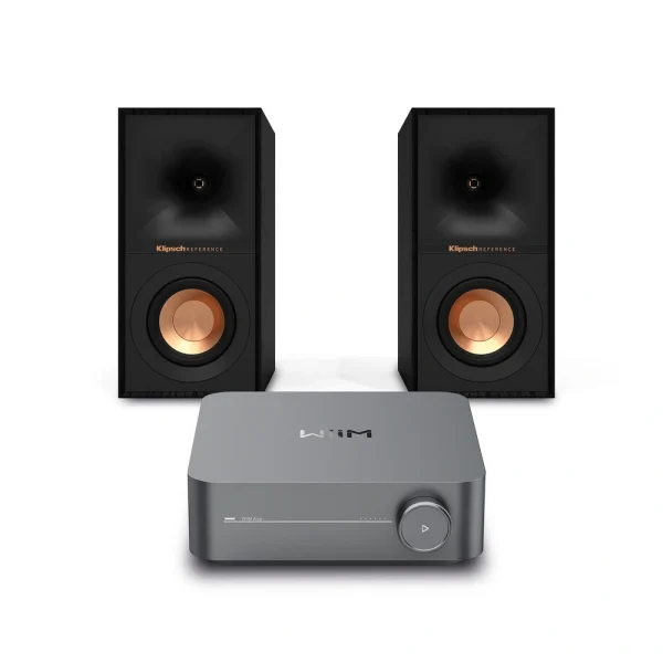 WiiM AMP + Klipsch R-40M Bookshelf Speakers
