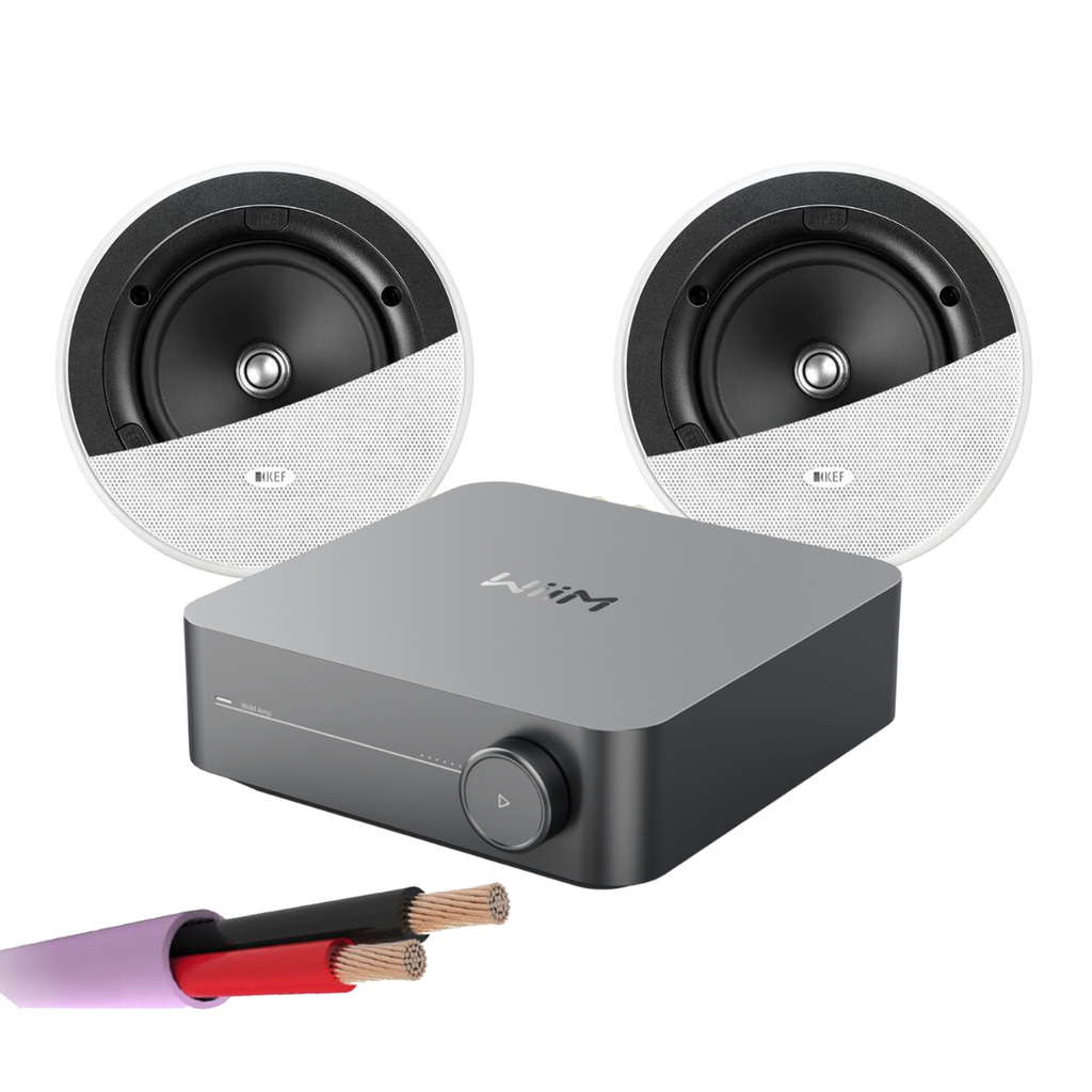 WiiM AMP + X2 KEF Ci130ER - Architectural Ceiling Speakers